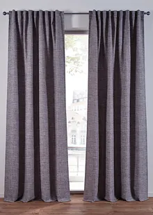 Blickdichter Vorhang mit melierter Struktur (1er Pack), bonprix