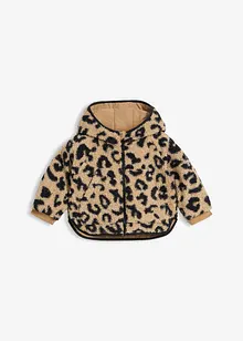 Veste réversible en polaire peluche avec capuche et poches, bonprix