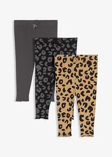 Lot de 3 leggings 100% coton, bonprix