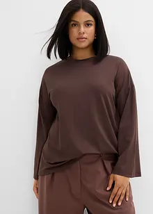 T-shirt manches longues en matière fluide, bonprix