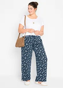 Pantalon palazzo avec tour de taille élastiqué, bonprix