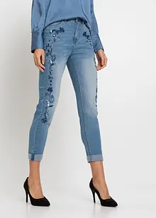 Jean slim taille mi-haute, court, bonprix