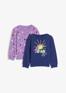 Lot de 2 sweats 100% coton, bonprix