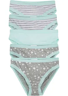 Lot de 5 slips avec coton doux, bonprix