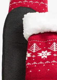 Haussocken mit angenähter Sohle und Teddyfutter, bonprix