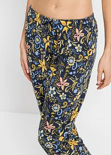 Capri Pyjama mit kurzen Ärmeln aus reiner Baumwolle, bonprix