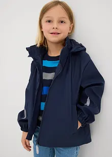 Thermo Regenjacke mit abnehmbarer Kapuze und reflektierende Details, bonprix