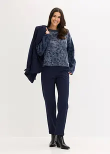 Jacquard Oversize Pullover mit Pailletten, bonprix