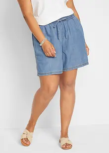 Short en denim léger avec du lin, bonprix