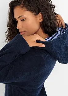 Frottee Bademantel aus Bio-Baumwolle mit Reißverschluss, bonprix