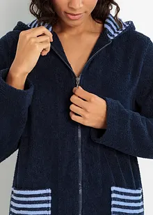 Frottee Bademantel aus Bio-Baumwolle mit Reißverschluss, bonprix