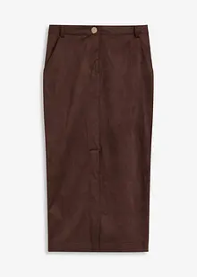 Bleistiftrock aus Velourslederimitat, bonprix