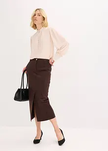 Bleistiftrock aus Velourslederimitat, bonprix