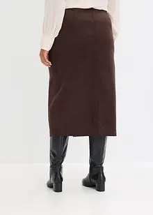 Bleistiftrock aus Velourslederimitat, bonprix