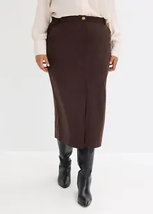 Bleistiftrock aus Velourslederimitat, bonprix