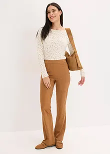 Velourslederimitat Flared Hose, bonprix