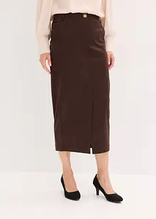 Bleistiftrock aus Velourslederimitat, bonprix