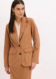 Velourslederimitat-Blazer, bonprix