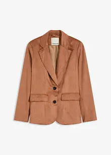 Velourslederimitat-Blazer, bonprix