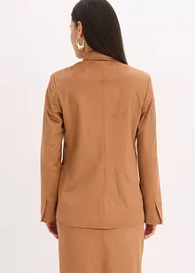 Velourslederimitat-Blazer, bonprix
