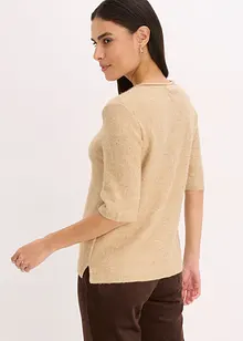 Pull manches coudes à sequins et fil brillant, bonprix