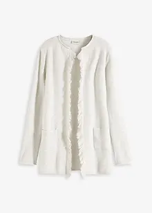 Kurzer Strickmantel mit Pailetten und Glanzgarn, bonprix