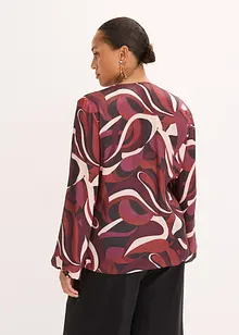 Wickelbluse aus fließendem Satin, bonprix