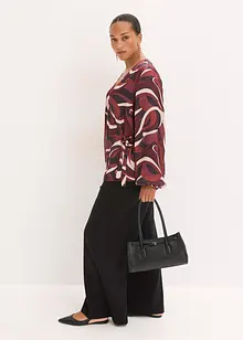 Wickelbluse aus fließendem Satin, bonprix