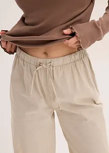 Loungewear Rippshirt mit gewebter Hose, bonprix