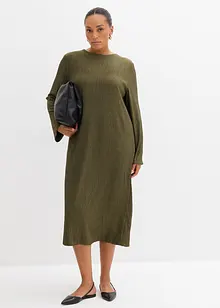 Midikleid aus strukturiertem Crinkle, bonprix
