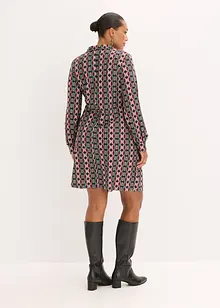 Wickelkleid aus strukturiertem Jersey, bonprix