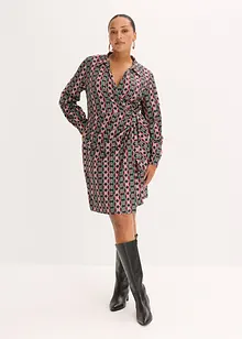 Wickelkleid aus strukturiertem Jersey, bonprix