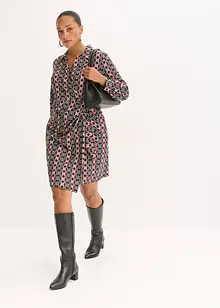 Wickelkleid aus strukturiertem Jersey, bonprix