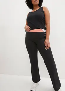 Pantalon de sport en coton, jambes évasées, bonprix