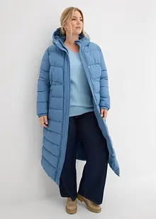 Langer Stepp-Mantel mit Kapuze, bonprix
