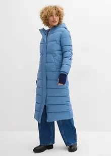 Langer Stepp-Mantel mit Kapuze, bonprix