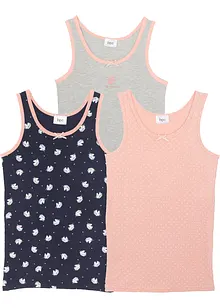 Lot de 3 débardeurs fille avec coton doux, bonprix