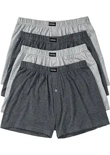 Lockere Jersey Boxershorts mit weicher Baumwolle (4er Pack), bonprix