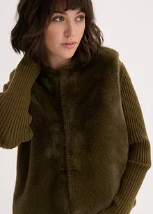 Gilet sans manches en peluche, bonprix