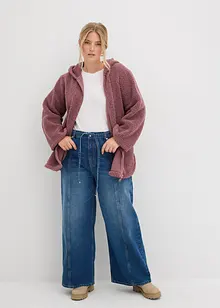 Teddy-Fleece Jacke in A-Linie mit Seitenschlitzen, bonprix