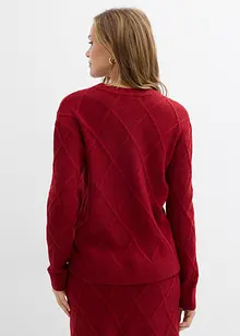 Oversize-Pullover aus Zopfstrick, bonprix