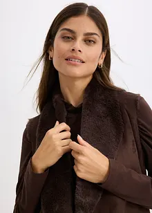 Gilet sans manches effet peau lainée, bonprix