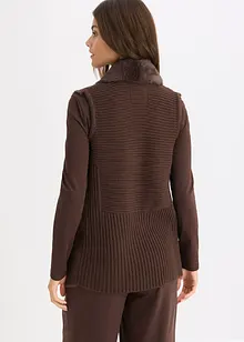 Gilet sans manches effet peau lainée, bonprix