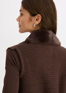 Gilet sans manches effet peau lainée, bonprix