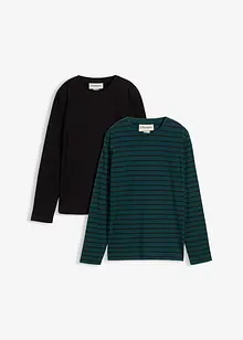 Langarmshirt aus reiner Bio-Baumwolle (2er Pack), bonprix