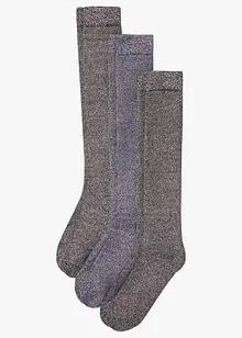 Lot de 3 paires de chaussettes hautes thermiques avec intérieur éponge doux, bonprix