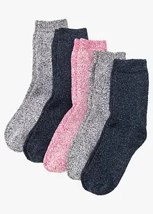 Thermo Frottee Socken mit Bio-Baumwolle (5er Pack), bonprix