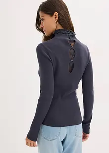 Ripp-Pullover aus fließendem Viskose-Mix, bonprix