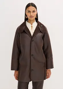 Veste effet peau retournée, bonprix