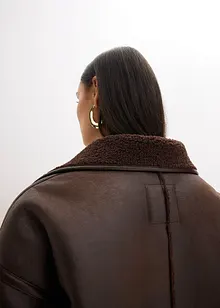 Veste effet peau retournée, bonprix